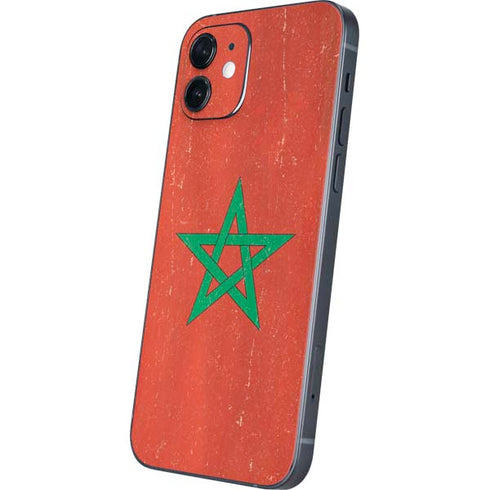 Morocco Flag Distressed iPhone 12 Skin